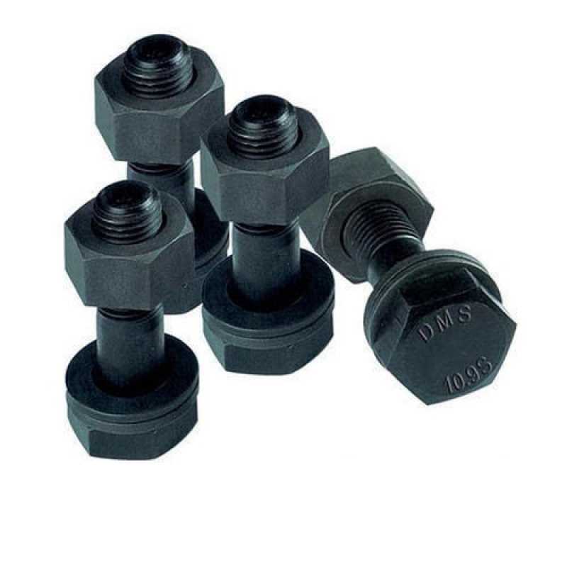 9級(jí)鋼結(jié)構(gòu)螺絲螺栓 大六角頭螺栓高強(qiáng)度外六角螺絲桿螺母組合套裝一母