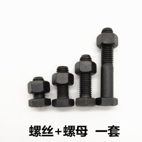 8.8級高強度外六角螺絲與螺母套裝 全牙半牙發黑處理，M12規格詳解